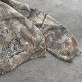 FOESCE Y2K Retro zip up Hoodie Men Camouflage Pattern zipper Sweatshirt High Street Hip Hop Streetwear Oversized Unisex Camo Hoodie