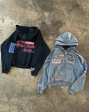 FOESCE Y2K Street Fashion Hoodie Applique Retro Personality Pattern Print Hoodie Jacket Punk Hip Hop Harajuku Loose Zipper Hooded Tops