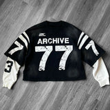 FOESCE Y2K Women T Shirt  Sports Shirt Male Gothic Oversize Camouflage Leaf pattern Long Sleeves T Shirt Hip Hop Sweatshirt Streetwear