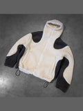 FOESCE Y2K Zip up Hooded Sweater Harajuku Gothic Fleece Jacket Oversized Streetwear Men Women Hip Hop Fashion vintage sweatshirt top