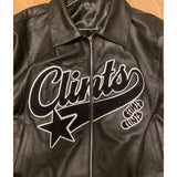 FOESCE Y2k America Street Leather Jacket Retro Trendy Brand Star Letter Embroidery Zipper Jackets Outdoor Motorcycle Coat Windbreaker