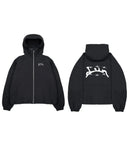 FOESCE Y2k America Street Leather Jacket Retro Trendy Brand Star Letter Embroidery Zipper Jackets Outdoor Motorcycle Coat Windbreaker