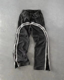 FOESCE Y2k Embroidery Cotton Stripes Pants New Fashion Hip Hop street Mens Womens Jogger Drawstring Sweatpants Oversize Cargo Trousers