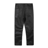 FOESCE Y2k Front Pocket Wax Pu Leather Pants for Men Straight Slim Casual Overall Ropa Hombre High Street Loose Cargos Oversized
