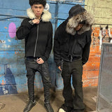 FOESCE Y2k Graphic Hip Hop Punk Grunge Gothic Solid Color Hoodies Clothes Harajuku Zip up Hoodies Aesthetics Rock Collar Streetwear