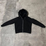 FOESCE Y2k Graphic Hip Hop Punk Grunge Gothic Solid Color Hoodies Clothes Harajuku Zip up Hoodies Aesthetics Rock Collar Streetwear