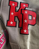 FOESCE Y2k High Street Embroidered Oversized Zipper Hoodie Women Men Harajuku Hip-hop Gothic Sweatshirt Retro Trendy Brand Streetwear