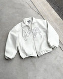 FOESCE Y2k Jackets Men New Hip Hop Retro Letter Embroidery Harajuku Fashion Pu Leather Jacket Long Sleeve Zipper Jacket Coat Streetwear
