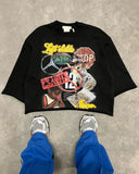 FOESCE Y2k New Street Trend Mens and Womens Hip Hop Graffiti Large Pattern Print Design Shirt Harajuku Fashion Oversized Loose T Shirt