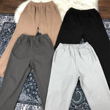 FOESCE Yao888 Kanye Fleece Pure Cotton Long Pant For Men High Streetwear Sweatpants Casual Oversize Simple Sport Trousers