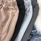 FOESCE Yao888 Kanye Fleece Pure Cotton Long Pant For Men High Streetwear Sweatpants Casual Oversize Simple Sport Trousers