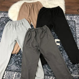FOESCE Yao888 Kanye Fleece Pure Cotton Long Pant For Men High Streetwear Sweatpants Casual Oversize Simple Sport Trousers
