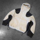 FOESCE y2k Harajuku fashion oversized coat couple casual loose sports hoodie High Street granular fleece half-covered hoodie men