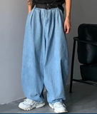 Foesce Unisex Wide Leg Cargo Pants Streetwear Baggy Jeans Spring Autumn Men Korean Jeans Loose Straight Male Brand Clothing New
