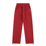 Hip Hop Streetwear Men's Fleece Pants Outdoor Solid Color all-Match Stripe Splicing Pants Casual Fashion High Street Trousers
