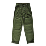 Foesce British Army Pants Utility Fatigue Pants Classic Military Olive Sateen Baker pants Pants&Capris Cargo Pants