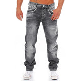Foesce Straight Jeans Men High Waist Jean Spring Summer Boyfriend Jeans Streetwear Loose Cacual Designer Long Denim Pants Trousers
