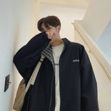 Men Jackets Loose Turn-down Collar Plaid Leisure Reversible Mens Coats All-match Fashion Retro BF Vintage Korean Style Teens New