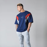 European And American Cross Border Muscle Brothers Sports Fitness Men's Short Sleeved T-shirt Fashion Casual Cotton Loose Short