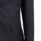 Foesce -Dark Grey Nailhead Suit Jacket Custom Made Suits For Men Dark Gray Birdeye Tailor Made Men Suits Business Suits Slim Fit