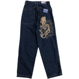 French new embroidery wild high waist y2k retro street skateboard hip hop loose pants long women mopping wide leg pants tide ins