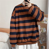 Spring Men Classic Striped Hoodies Mens Hip Hop Streetwear Sweatshirt Male Casual Trend Cotton Pullover M-5XL