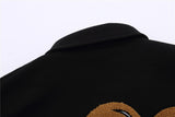 Foesce -NEW American style love Embroidered Baseball Jacket men's Street trend contrast color stitching loose stand collar jacket