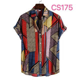 Fashion Dot Mens Hawaiian Beach Shirts  Summer New Short Sleeve Floral Print Tropical Aloha Shirts Holiday Vacation Clothing