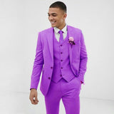 Light Blue Wedding Men Suits Slim Fit Groom Wear Tuxedos Coat Dinner Suit 3 Pieces (Jacket+Pants+Vest)