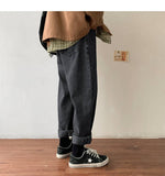 Foesce Harajuku Couple Denim Jeans Pants Men Vintage Clothes Printing Straight Spring Clothing Loose Plus Size Jean