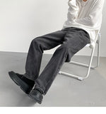 Foesce Korean Men's Baggy Homme Casual Pants Classic Cargo Pocket Blue/black Color Jeans Biker Denim Oversized Trousers M-2XL