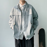 Autumn Tooling Zipper Bomber Jacket Men Coat Trendy Loose Korean Wild Japanese Retro Harajuku Fashion Jacket Men Couple Clothes