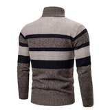 Foesce New Autumn Winter Cardigan Men Sweaters Jackets Coats Fashion Striped Knitted Cardigan Slim Fit Sweaters Coat Mens Clothing