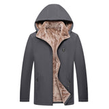 Winter Men's Bomber Jackets Casual Male Outwear Fleece Warm Windbreaker Padded Coats Man Business Hooded Jacket Clothing