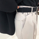 Foesce -Autumn New Wide-leg Mop Pants For Men Korean Streetwear Fashion Loose Straight High Rise Pants Casual Trousers