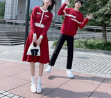 Matching Couple Clothes Female Male Christmas Party Valentine's Days Boyfriend Girlfriend Casual Loose Lovers Red Sweaters