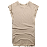 Foesce Oversized T Shirt Summer Men T-Shirt Fashion Crew Neck Sleeveless  T-Shirts Men Hip Hop Basic Male Vintage Vest Tops Tees Shirts