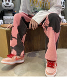 Foesce Tie-dye Jeans Denim Pants Men's Jeans for Men Streetwear Jean Baggy Man Male Oversize Trendyol Mens Wide Men´s Boys Clothing