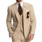 Blazer Masculino Handsome Dark Gray Mens Suit Groom Wedding Suits For Best Men Slim Fit Groom Tuxedos For Man(Jacket+Vest+Pant)