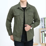 Cotton Casual Shirt Men Oversize Loose Long Sleeve Cargo Shirts Men's Clothing High Quality Solid Tooling Shirt 6XL