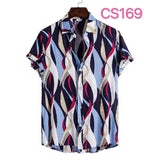 Fashion Dot Mens Hawaiian Beach Shirts  Summer New Short Sleeve Floral Print Tropical Aloha Shirts Holiday Vacation Clothing