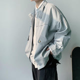 Autumn Tooling Zipper Bomber Jacket Men Coat Trendy Loose Korean Wild Japanese Retro Harajuku Fashion Jacket Men Couple Clothes