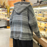 Trend Hooded Sweater Men's Korean Loose Hoodie Sweater Korean Version of Autumn/Winter Couples Sweater Coat Mens Knitted Sweater