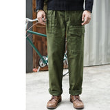 Foesce British Army Pants Utility Fatigue Pants Classic Military Olive Sateen Baker pants Pants&Capris Cargo Pants