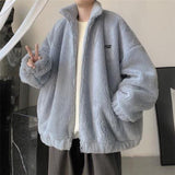 Winter Warm Coats for Men Leisure Lamb Wool Outerwear Male Loose Zipper Padded Jacket Chic Trendy Men's Clothing
