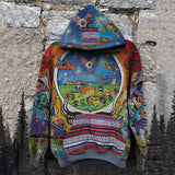 Foesce 1 Vintage Rose Skull Printed Long Sleeve Men's Hooded Sweatshirt Autumn Casual Hoodies For Men Fashion Hoodie Tops Streetwear