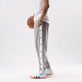 Foesce New Men Hip Hop Pants Side Buttons Men's Elastic Waist Loose Style Men Joggers Trousers