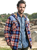 Winter Jacket Men Fleece Warm Jacket Shirts Coat Pure Cotton Plaid Hooded Jackets Coats Single Breasted chaquetas hombre M-XXXL