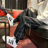 Foesce Reflect Streetwear Men's Pants Oversize Wide Pants Harajuku Sweatpants Fashion Joggers Skateboard Pants Techwear