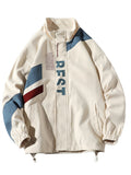 Foesce Bomber Jacket Men Letter Printed Outerwear Streetwear Fashion Plus Size Loose Windbreaker Coat Male Clothing 5XL